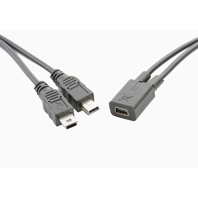 E56B 1PC USB 2.0 כבל נקבה ל-Mini USB 2.0 5 פינים זכר נתונים מפצל כבל4