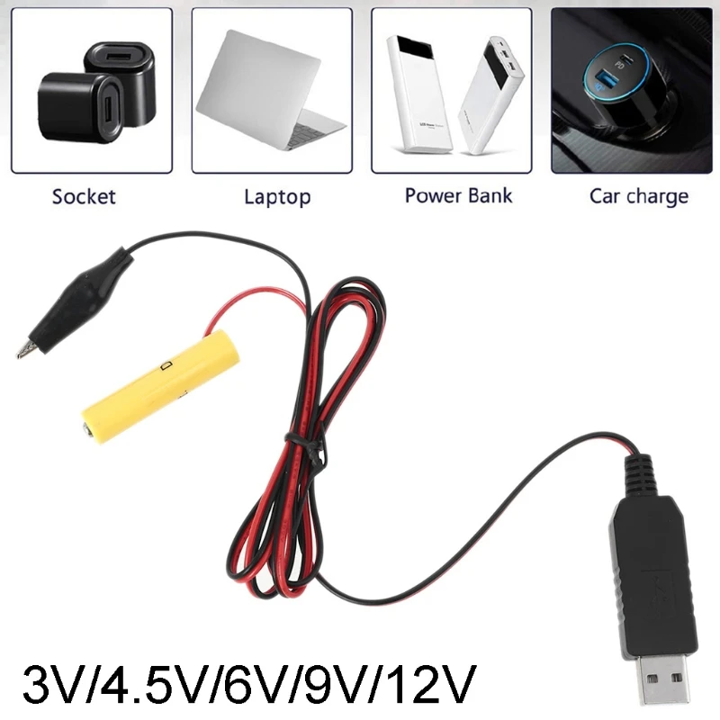 LR03 סוללות AAA כבל חשמל עבור אור LED USB מופעל כבל3