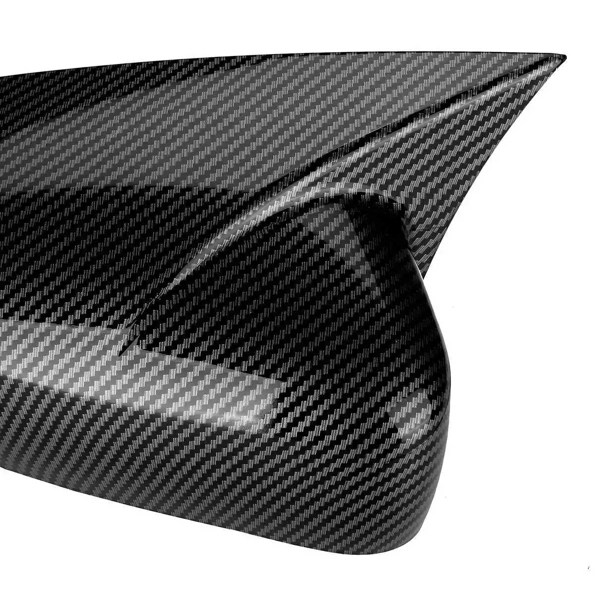 2Pcs צד במראה האחורית כמוסות מכסה מראת כלים תיק שחור מבריק כוונון עבור פולקסווגן עבור עבור פולקסווגן פולו Mk5 6R 6C V 2012-20173