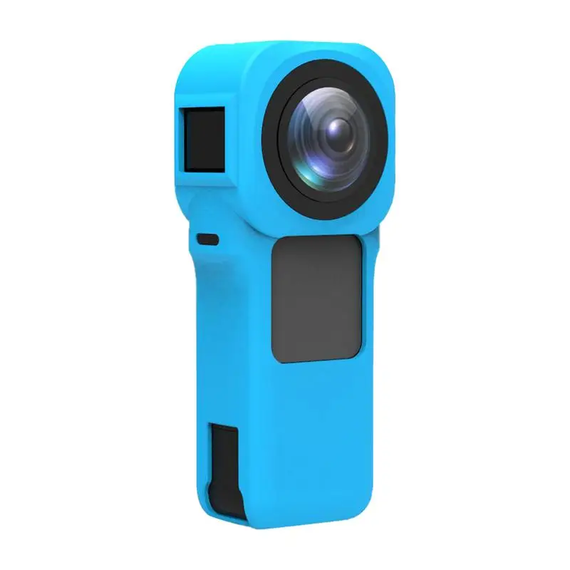 מקרה סיליקון ForInsta360 אחד RS 1-אינץ פנורמי המצלמה מגן Case כיסוי עם כיסוי עדשת המצלמה אביזרים אנטי-זרוק חדש1