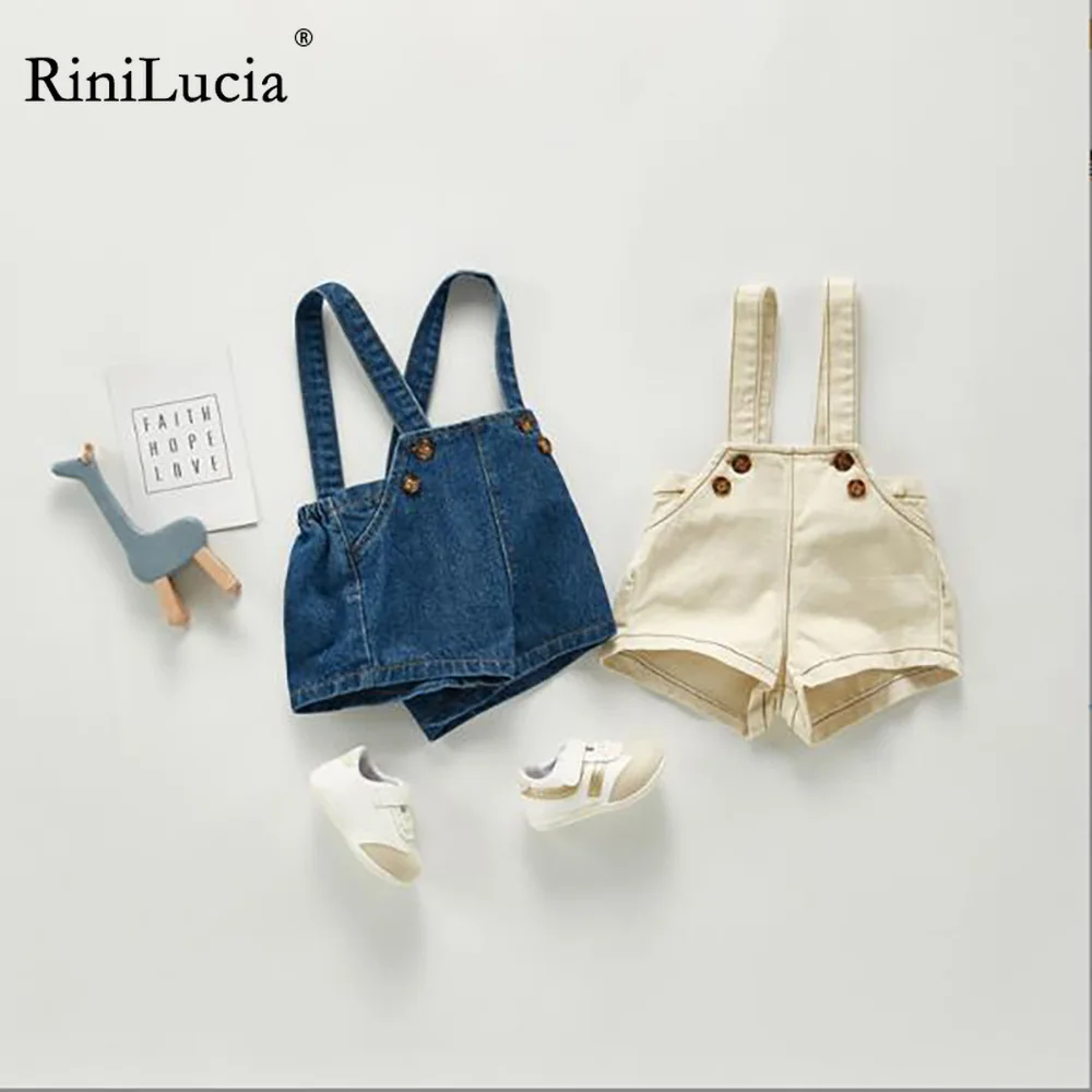 RiniLucia 2023 אביב סתיו אופנה תינוק שרק נולד ילד ילדה בגד אופנה האוברול ג ' ינס 0-3 T תינוק תינוק סרבל בגדים0