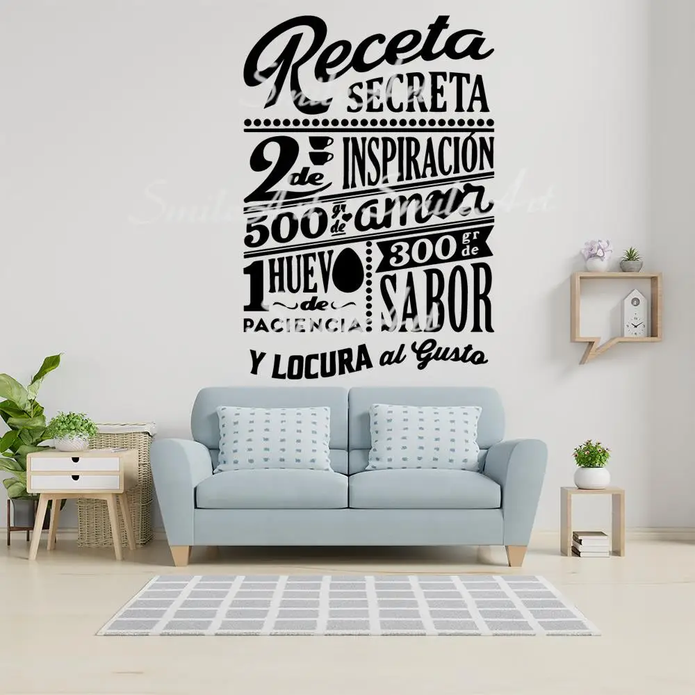 עיצוב חדש ספרדית המשפט ויניל מדבקות קיר מדבקות עיצוב הסלון, חדר השינה נשלף קיר ארט ציורי קיר מדבקה0