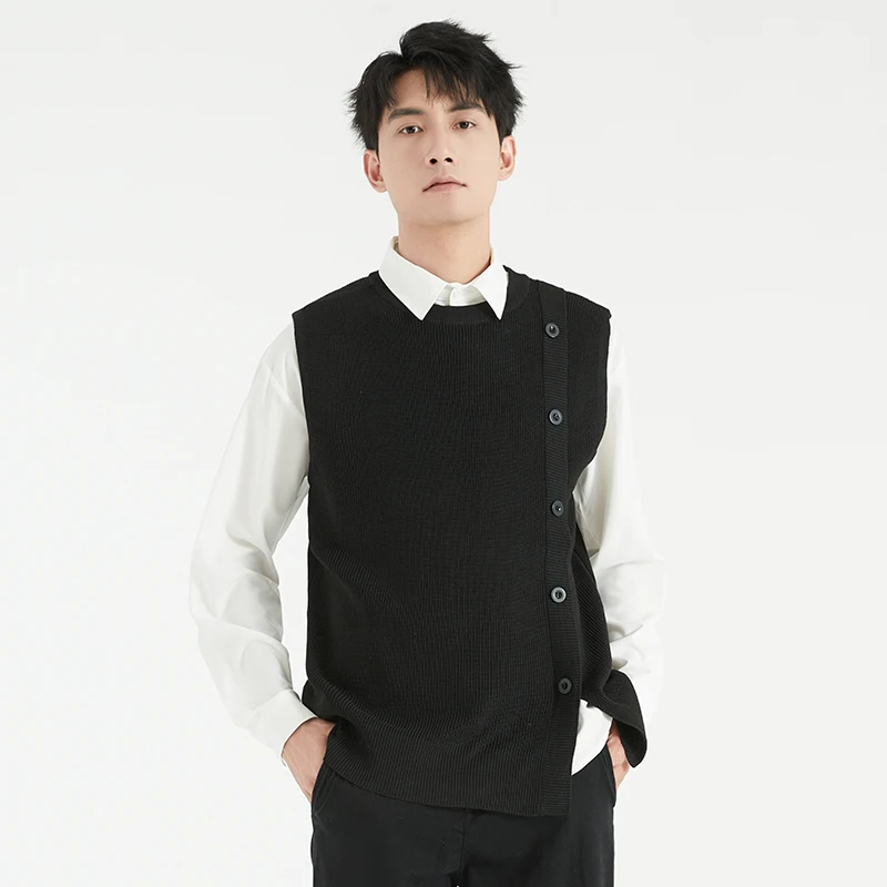 קוריאני אופנה סוודר Mens אפוד בגדי מעצבים Knitwears 2023 חדשה סתיו חורף סוודר לסרוג בגדים עסקים מזדמנים צמרות0