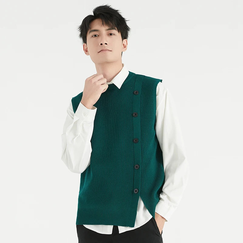 קוריאני אופנה סוודר Mens אפוד בגדי מעצבים Knitwears 2023 חדשה סתיו חורף סוודר לסרוג בגדים עסקים מזדמנים צמרות1