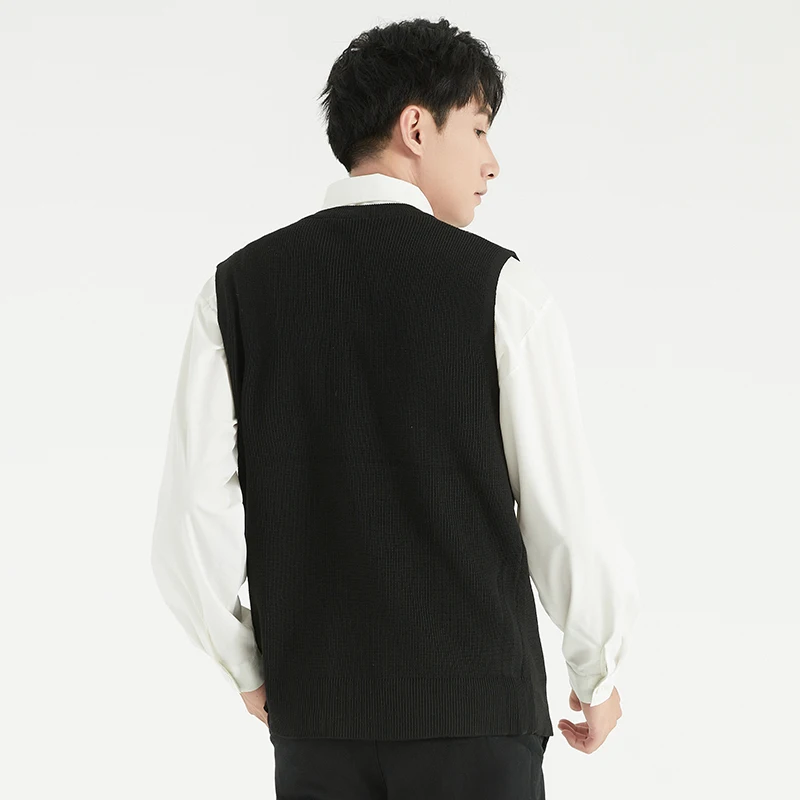קוריאני אופנה סוודר Mens אפוד בגדי מעצבים Knitwears 2023 חדשה סתיו חורף סוודר לסרוג בגדים עסקים מזדמנים צמרות4
