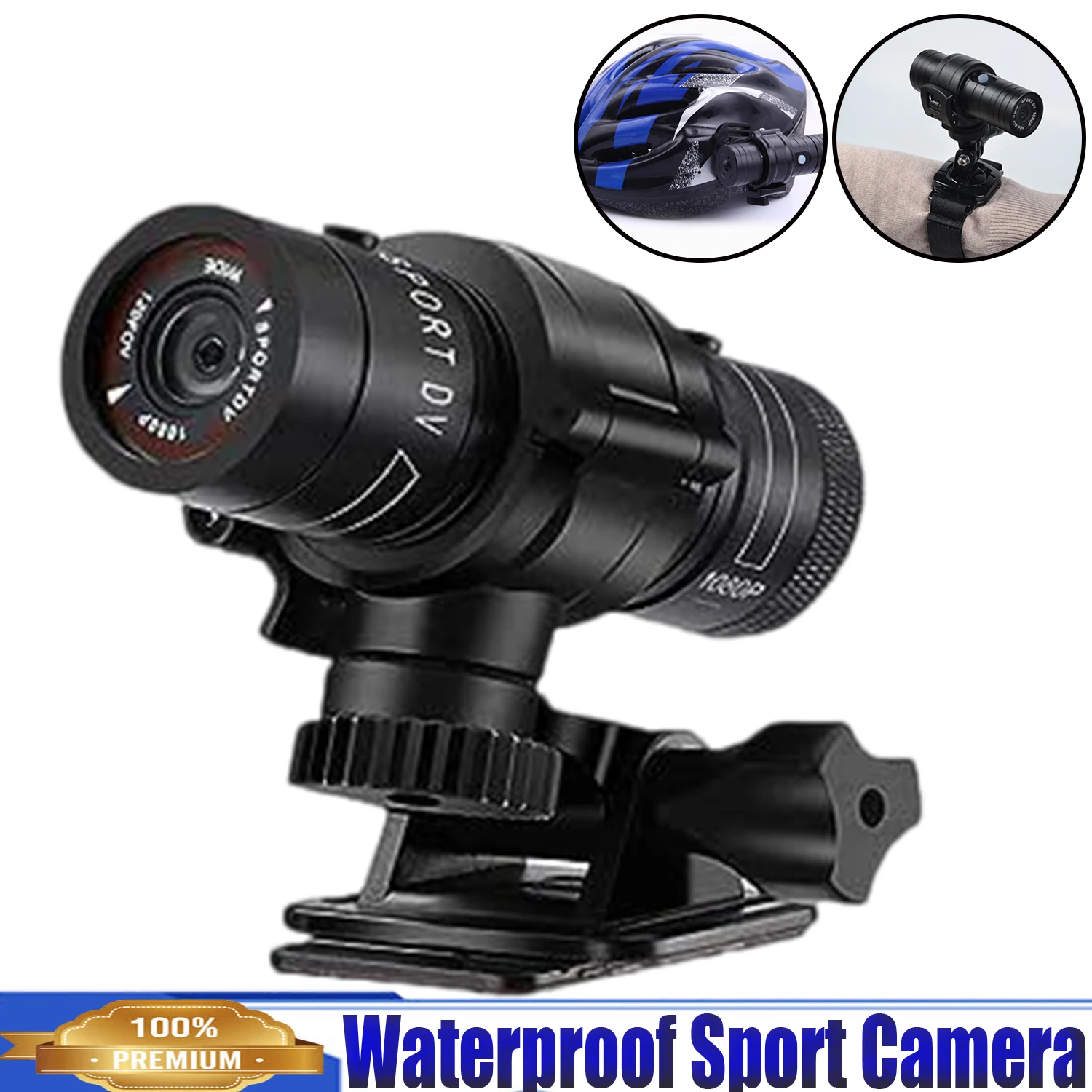 פעולה המצלמה HD 1080P אופנוע אופניים פארקור רכיבה על קסדה הספורט DV מצלמה, עמיד למים הרפתקאות המצלמה נהיגה מקליט0