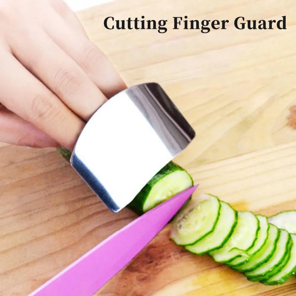 חיתוך האצבע חיתוך כלי משמר כבד אל-חלד לקצוץ, לקצוץ ירקות להימנע מלפגוע שומר אצבע מגן Saf2