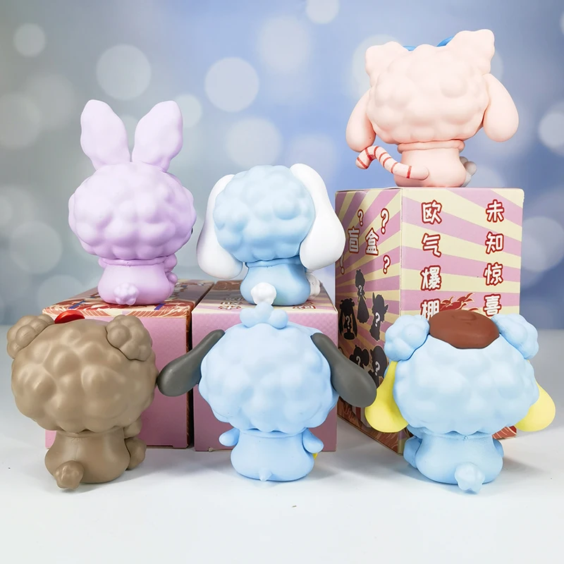 אנימה Sanrio כבשים סדרה נוהרים Cinnamoroll Kurumi מגמה צעצוע מיני מודל הדמות ילדים קישוט חדר מתנות יום הולדת2