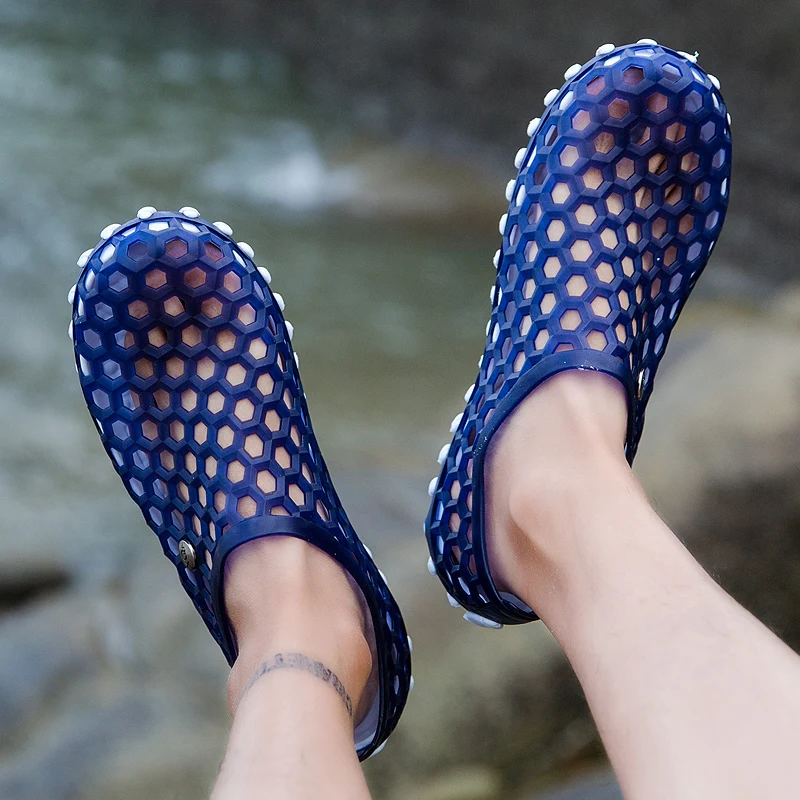 2023 הקיץ יוניסקס סנדלים וכפכפים הגן נשים נעלי אור חדש להחליק על נעלי ג ' לי נעלי גברים החוף מים הנעל רך דירות5