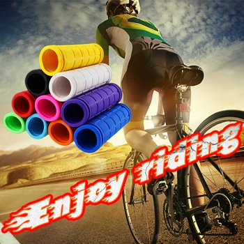 1 זוג אופניים ידיות גומי החלקה הכידון צבעים שונים אופני הרים להתמודד עם כיסוי קל לשים מעשי אופניים אביזרים