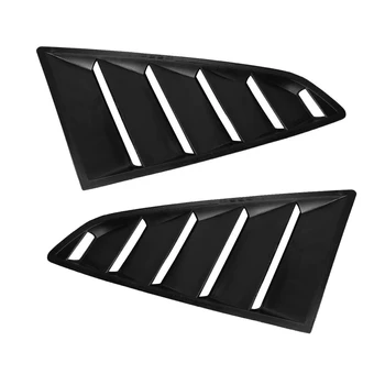 1Set שחור מט לסיים צד אחורי פתח רבע חלון התריסים תריס לכסות לקצץ החלפת אביזרים עבור פורד מוסטנג 2015+