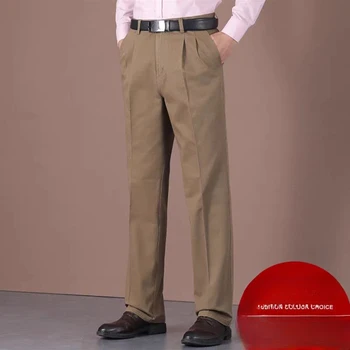 2023 Slim Fit בסגנון בריטי סתיו חדש מוצק באיכות גבוהה מכנסיים גברים מכנסיים פורמליים עסקי מזדמן המכנסיים Hommes A84