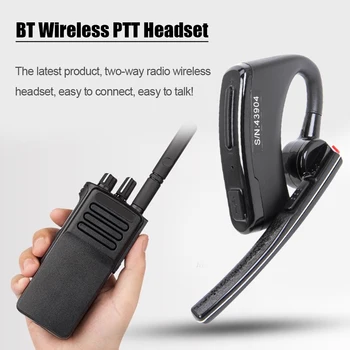 600mAh אלחוטית מכשיר קשר PTT דיבורית Bluetooth תואם-אוזניות עם מיקרופון אוזניה עבור Motorola EP450 GP88 CP88