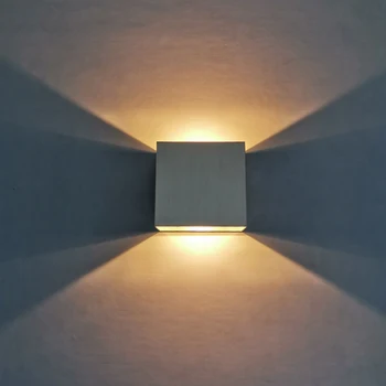 COB LED מנורת קיר לבן/תאורה חמה שטח רכוב על הקיר 85-265V חי בחדר האוכל מסדרון חדר השינה הוביל אור הקיר