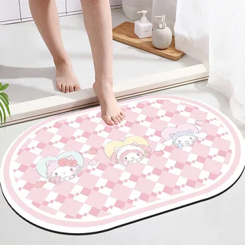 Sanrio Cinnamoroll צורניות הנוזל סופג קריקטורה הרצפה שטיח האמבטיה שטיח אמבטיה ייבוש מהיר החלקה רגל מחצלת