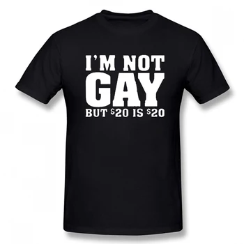 אני לא הומו אבל 20 זה 20 מצחיק בחולצה גבר דו-מיני, לסבית הגאווה יום הולדת מתנות כותנה שרוול קצר חולצה חדשה.