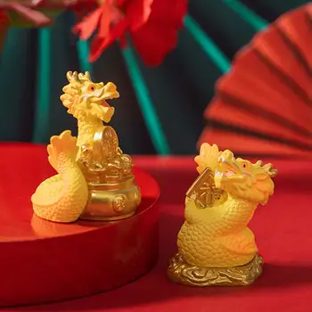 הדרקון גילוף טכנולוגיה מקסים ראש השנה הסיני הדרקון פסלונים חמודים מיקרו נוף קישוטים הביתה בשביל הדרקון