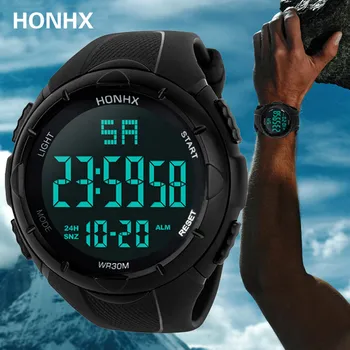 השעון אדם עליון יוקרתיים באיכות דיגיטלית הצבאי ספורט Led עמיד למים שעון יד לגברים Zegarek Męski שעון ספורט Мужские Часы