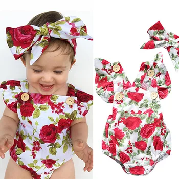 יילוד תינוק בגד רומפר תינוק ילדה סרבל +הכובעים בגדי ילדים תלבושת