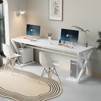 לבן מינימליסטי שולחן עבודה זוגי שולחנות מחשב בבית שולחן במשרד חדר שינה זוגי התלמיד ללמוד קריאה שולחן שולחן מחשב שולחן המשחק