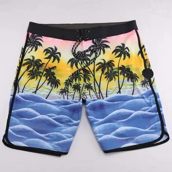מותג הגלישה החדש מכנסיים של גברים Beachwear ספנדקס עמיד למים בגד ים מכנסי גלישה מהיר יבש ברמודה E858