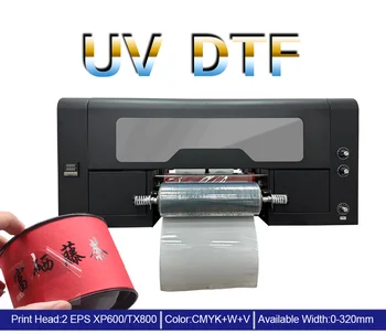 מחיר סיטונאי Uv Dtf מדפסת עם כפול Xp600 ראש הדפסה עם למינציה עבור A/B סרט