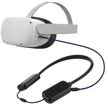מציאות מדומה אוזניות מטען הצוואר תלוי כוח הבנק עבור PICO4 VR אוזניות 8000mAh הצוואר תלוי נייד סוללה עם USB כבל C