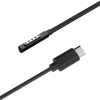 משטח גמיש חיבור USB C כבל טעינה תחליף Surface Pro 1 2RT נייד 59inch כבל טעינת האביזר