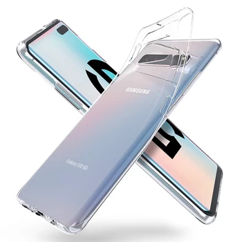 סיליקון ברור כשמש טלפון המקרים עבור Samsung Galaxy S10 5G E S10E בנוסף לייט S105G S10Plus רך TPU שקוף דק הכיסוי האחורי.